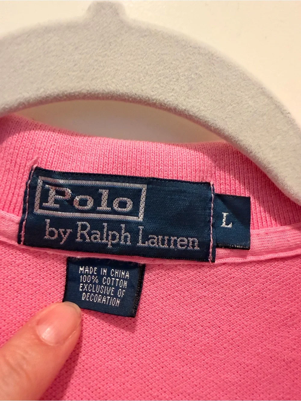 Polo Ralph Lauren Classic Fit Cotton Pique Polo Shirt in Pink Size L